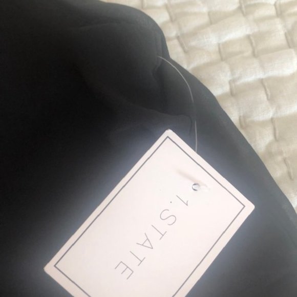 1. State Black Chiffon Tie Back Halter Top Size L - NWT - Picture 5 of 5